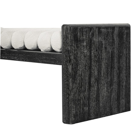 Modern Chenille Upholstered Bench by OROA