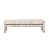 Striped Upholstered Ottoman Bench by OROA