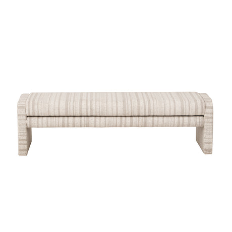 Striped Upholstered Ottoman Bench by OROA