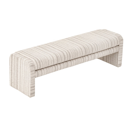 Striped Upholstered Ottoman Bench by OROA