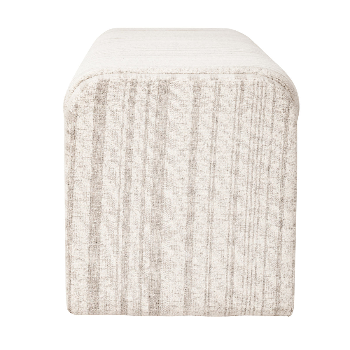 Striped Upholstered Ottoman Bench by OROA