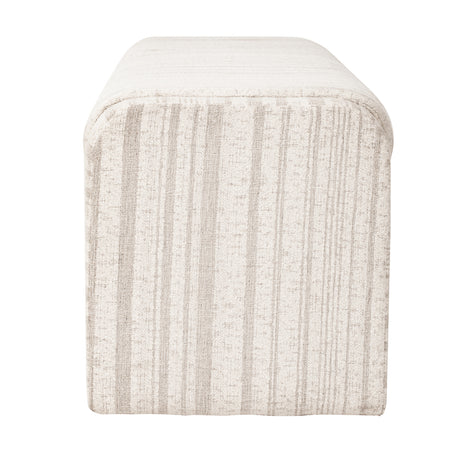 Striped Upholstered Ottoman Bench by OROA
