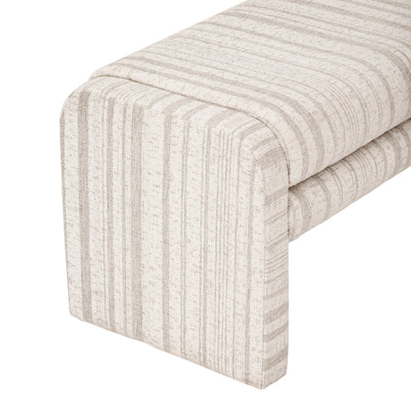 Striped Upholstered Ottoman Bench by OROA