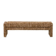 Modern European furniture - Rustic Brown Striped Upholstered Bench  - www.oroa.com