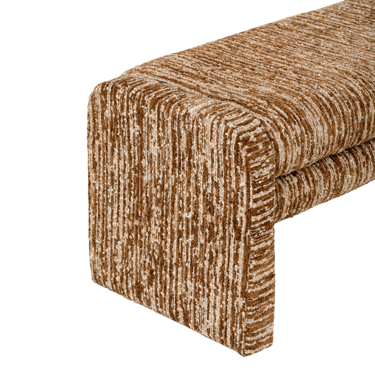Modern European furniture - Rustic Brown Striped Upholstered Bench  - www.oroa.com
