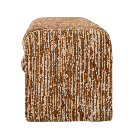 Modern European furniture - Rustic Brown Striped Upholstered Bench  - www.oroa.com