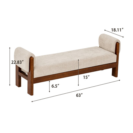 Upholstered Accent Ottoman Bench by OROA