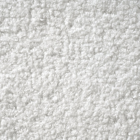 White Bouclé Winged King Bed | OROA