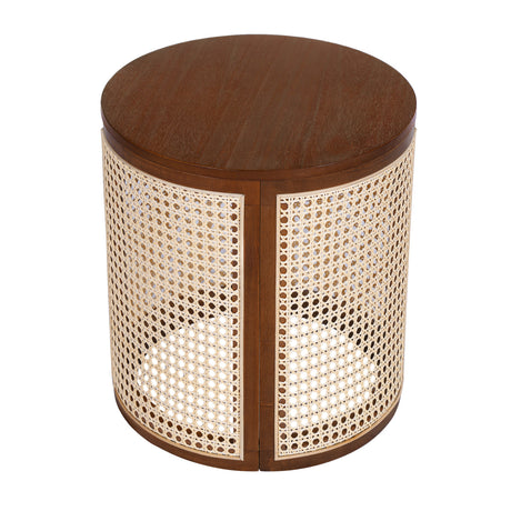 Hollow Woven Round Side Table | OROA