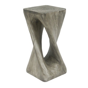 Modern European furniture - Modern Gray Twist Shape Indoor/Outdoor Side Table - www.oroa.com
