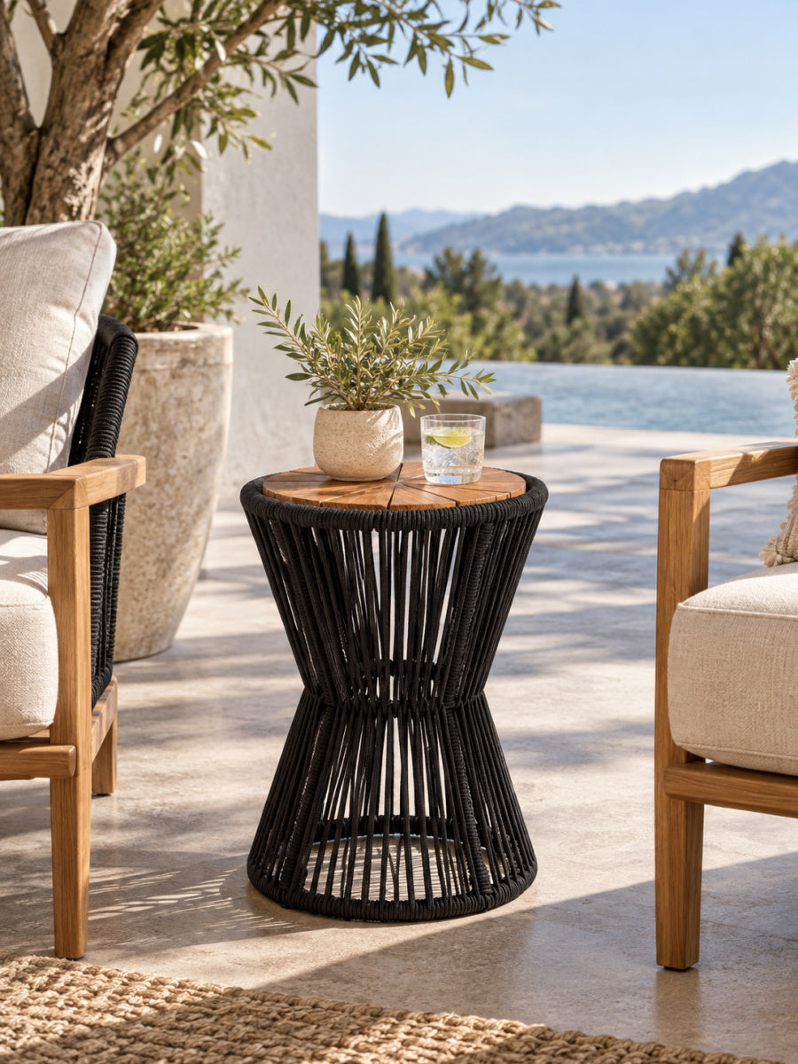 Hourglass Design Outdoor Side Table | OROA