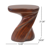 Indoor/Outdoor Twisted Sculptural Side Table | OROA