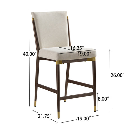 Modern Upholstered Counter Stools (2) | OROA
