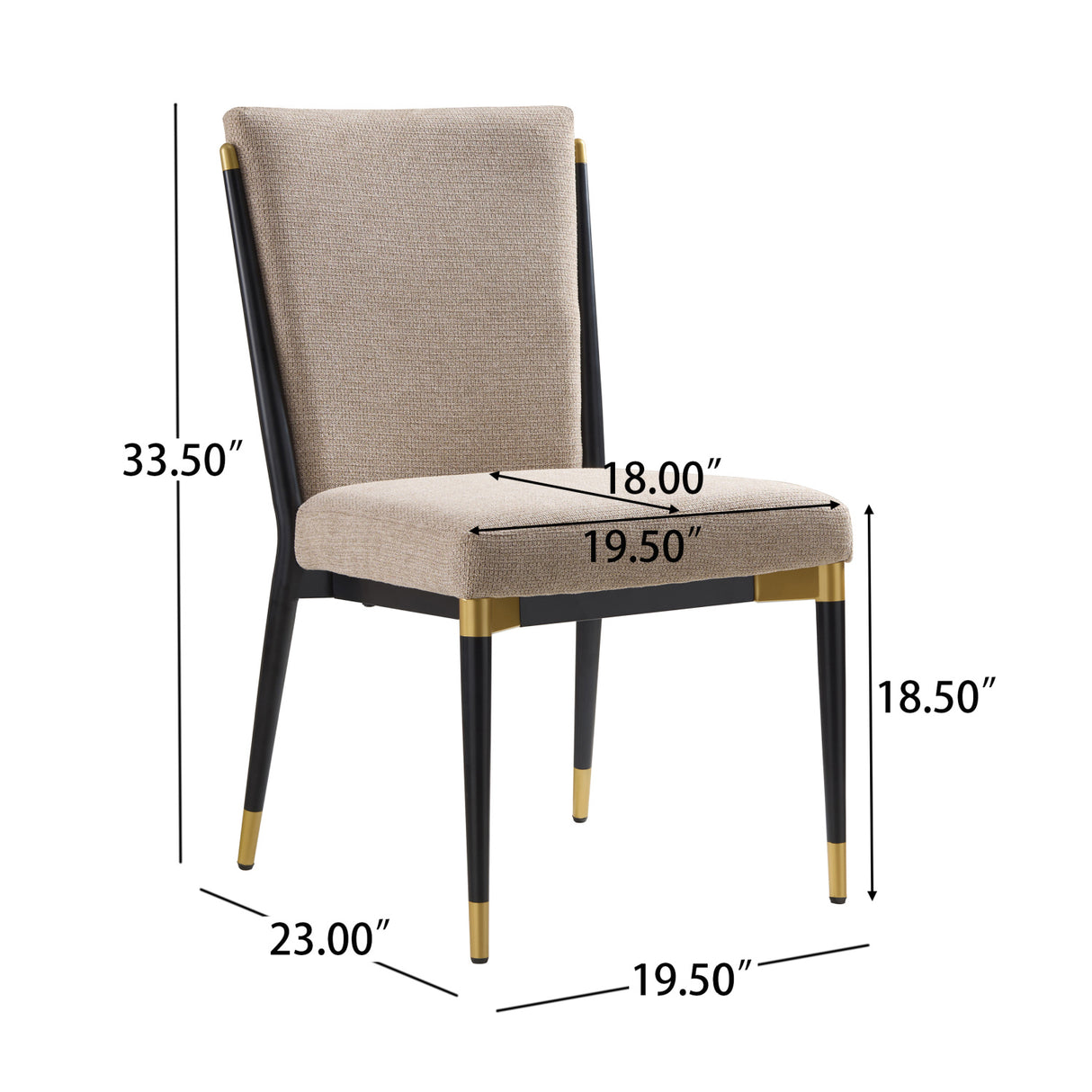 Solid Back Modern Side Chairs (2) | OROA