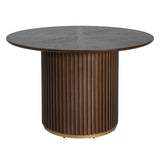 Walnut Round Pedestal Dining Table | OROA