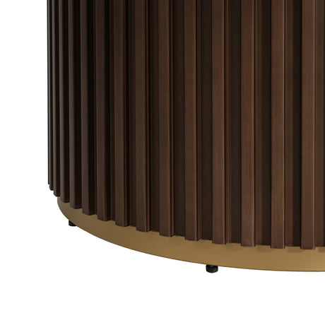 Modern European furniture - Walnut Round Pedestal Dining Table - www.oroa.com