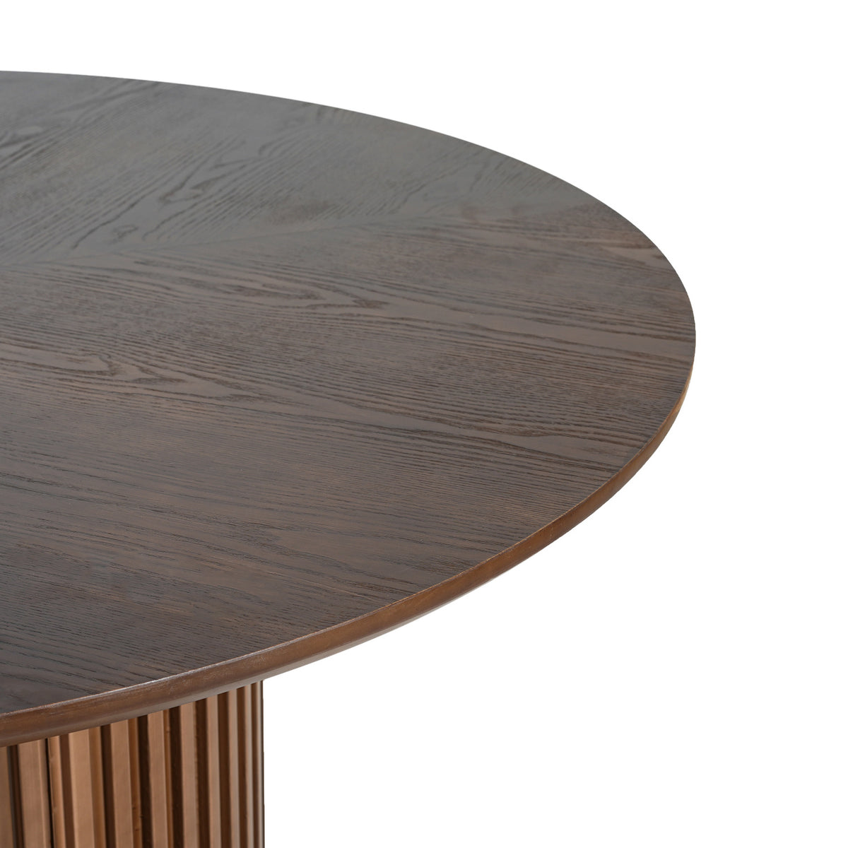 Walnut Round Pedestal Dining Table | OROA