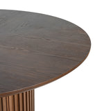 Walnut Round Pedestal Dining Table | OROA
