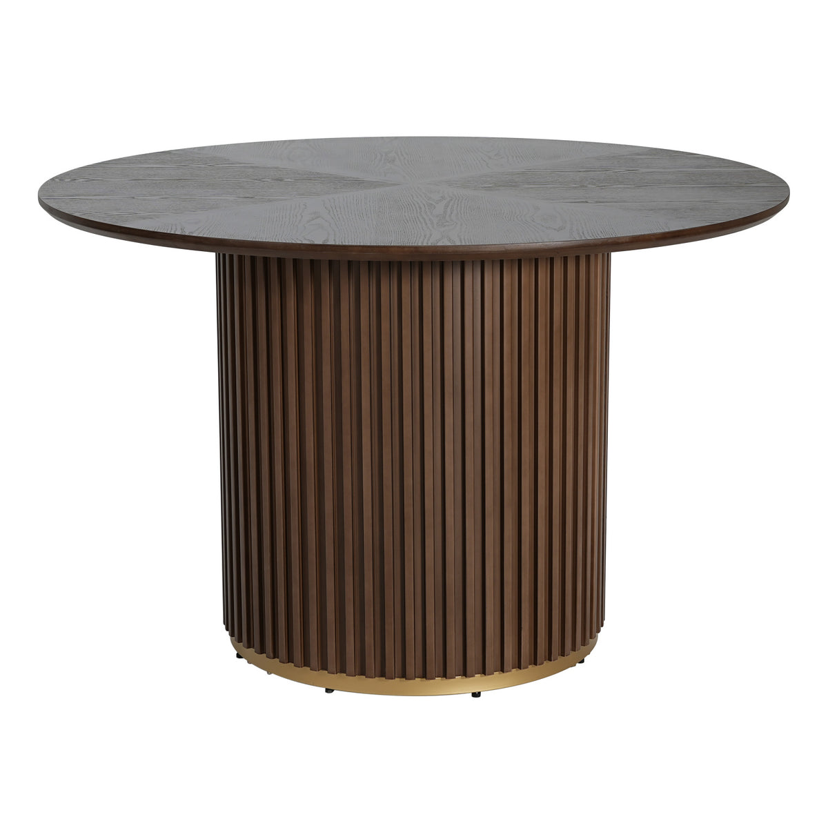 Walnut Round Pedestal Dining Table | OROA