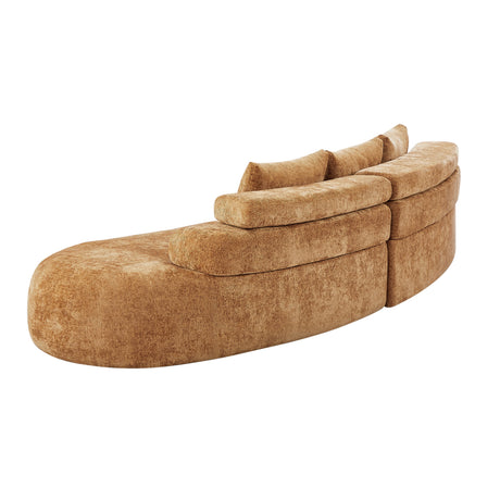Yellow Curved Sectional Sofa | OROA