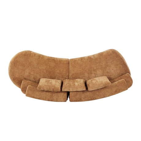 Yellow Curved Sectional Sofa | OROA