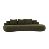 Olive Green Curved Sectional Sofa | OROA