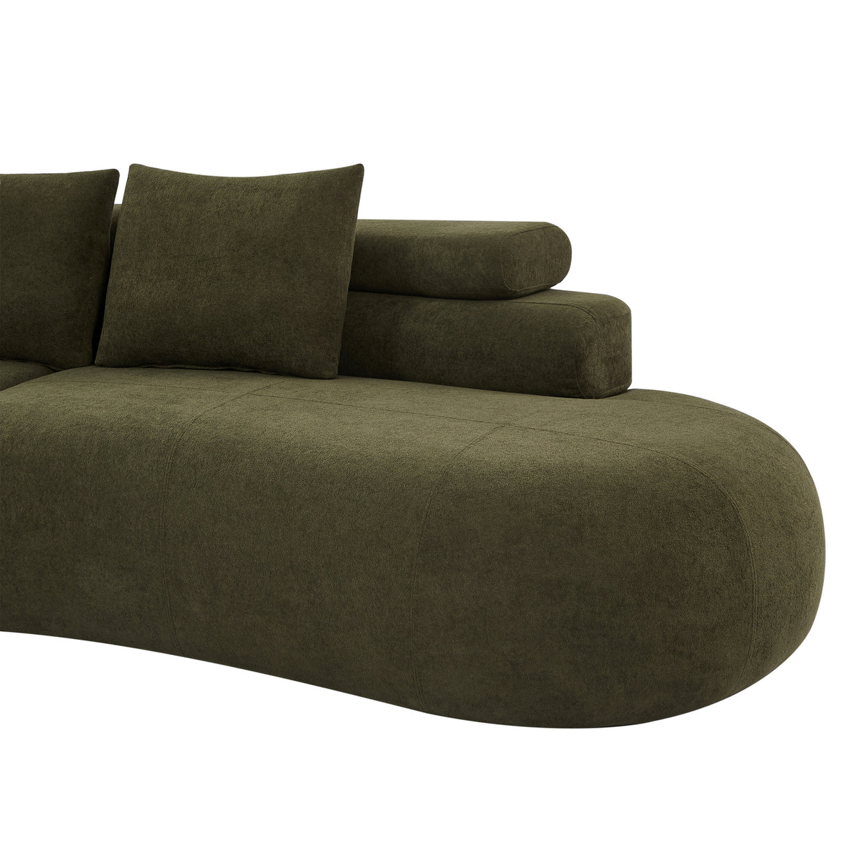 Olive Green Curved Sectional Sofa | OROA