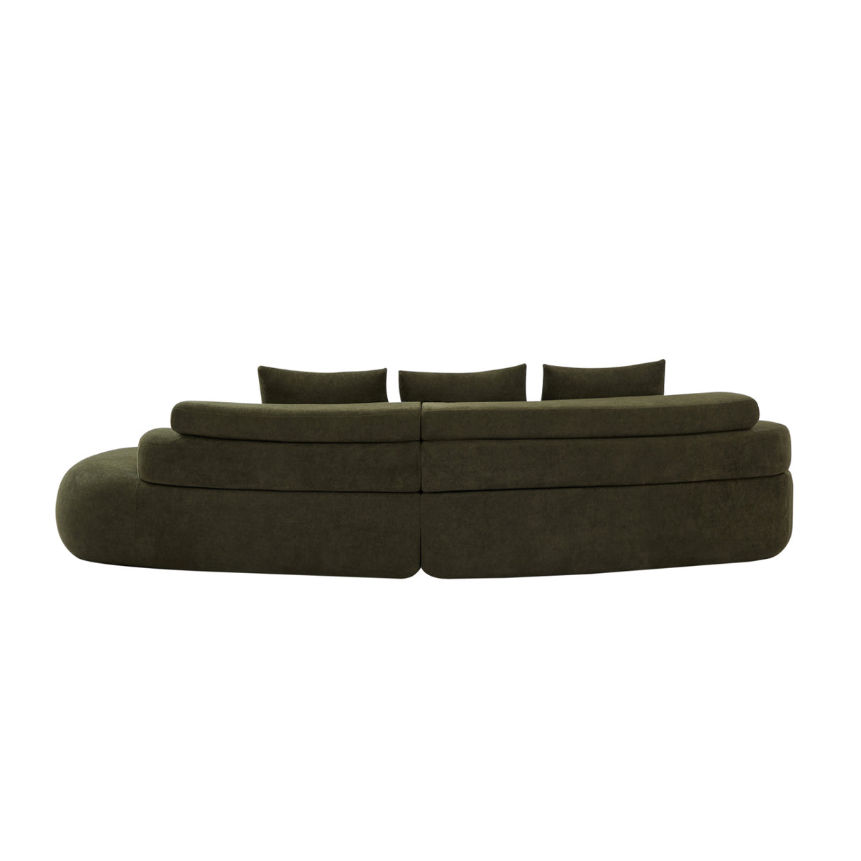 Olive Green Curved Sectional Sofa | OROA