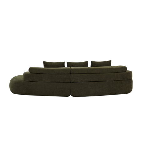 Olive Green Curved Sectional Sofa | OROA