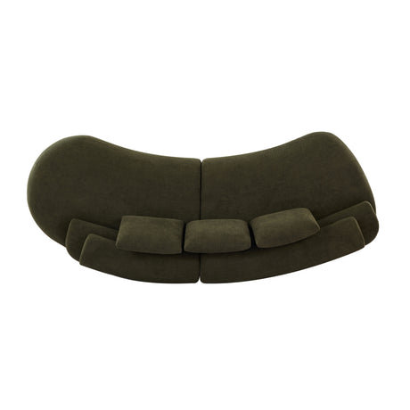 Olive Green Curved Sectional Sofa | OROA