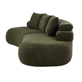 Olive Green Curved Sectional Sofa | OROA