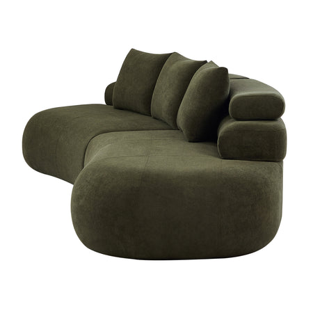 Olive Green Curved Sectional Sofa | OROA