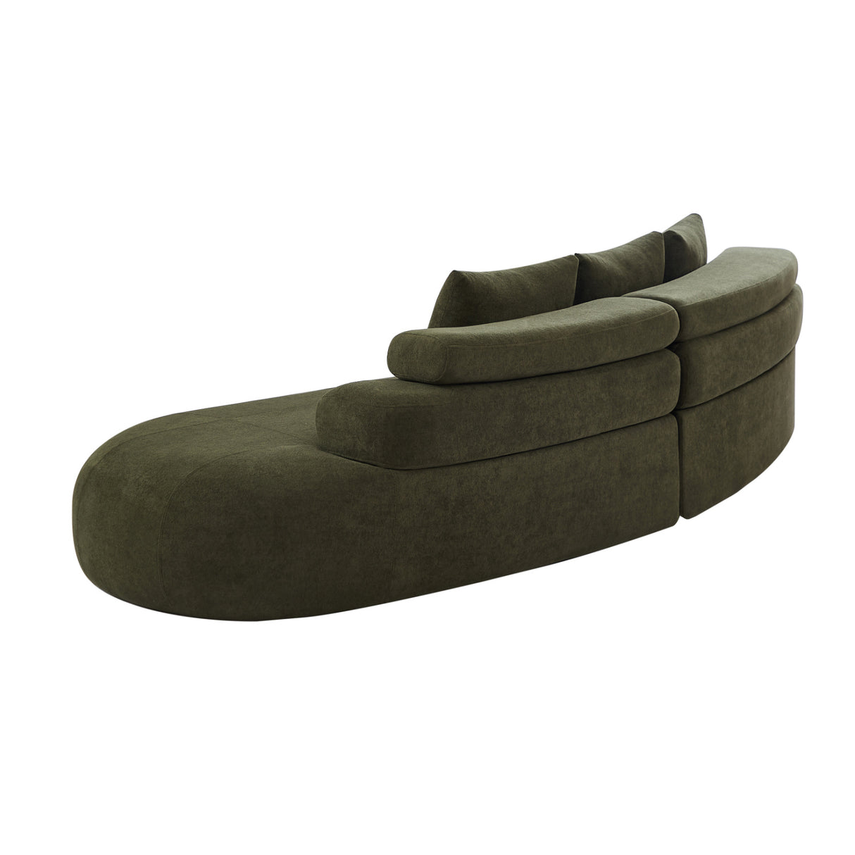Olive Green Curved Sectional Sofa | OROA