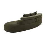 Olive Green Curved Sectional Sofa | OROA