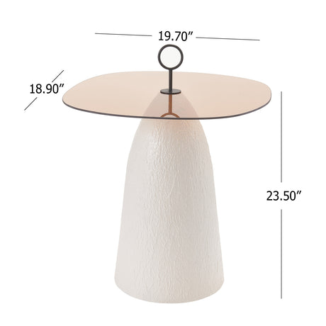Brown Glass Top Side Table | OROA