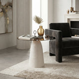 Brown Glass Top Side Table | OROA