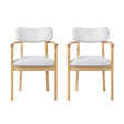 Modern European furniture - White Upholstered Dining Chairs (2) - www.oroa.com