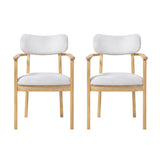 Modern European furniture - White Upholstered Dining Chairs (2) - www.oroa.com