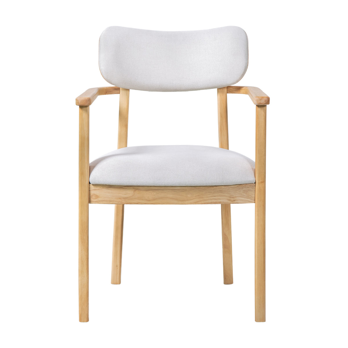Modern European furniture - White Upholstered Dining Chairs (2) - www.oroa.com