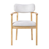 Modern European furniture - White Upholstered Dining Chairs (2) - www.oroa.com