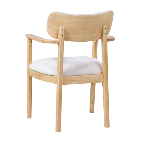 Modern European furniture - White Upholstered Dining Chairs (2) - www.oroa.com
