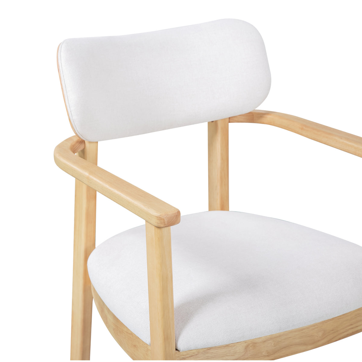 Modern European furniture - White Upholstered Dining Chairs (2) - www.oroa.com
