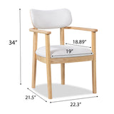 Modern European furniture - White Upholstered Dining Chairs (2) - www.oroa.com