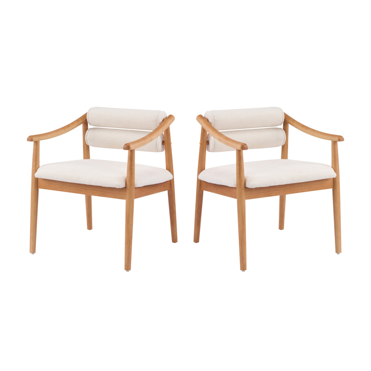 Modern European furniture - Natural Solid Wood Dining Chairs (2) - www.oroa.com