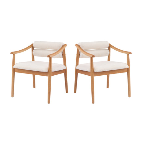 Modern European furniture - Natural Solid Wood Dining Chairs (2) - www.oroa.com