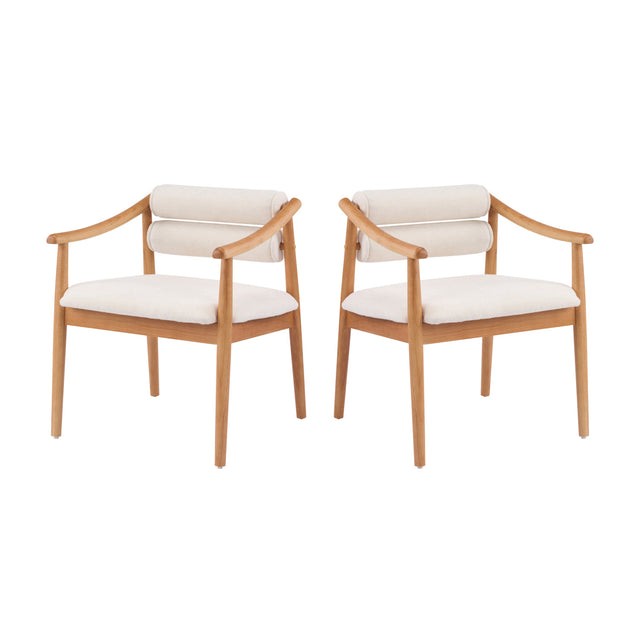 Modern European furniture - Natural Solid Wood Dining Chairs (2) - www.oroa.com