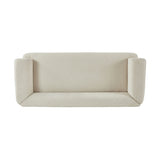 Beige Upholstered Chenille Sofa | OROA