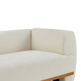 Beige Upholstered Chenille Sofa | OROA