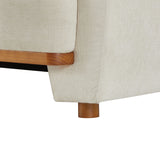 Beige Upholstered Chenille Sofa | OROA