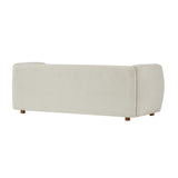 Beige Upholstered Chenille Sofa | OROA